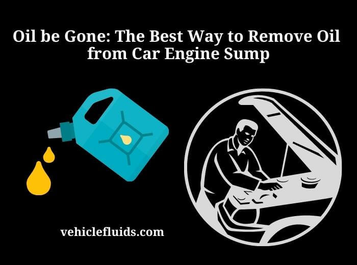 oil be gone the best way to remove oil from car engine sump