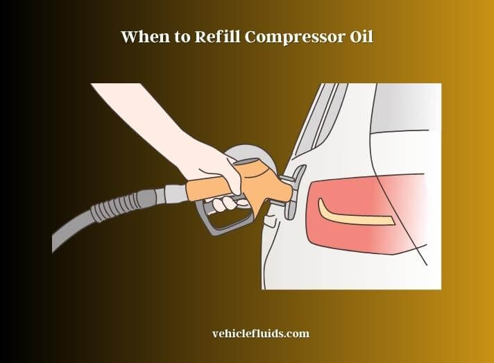 when to refill compressor oil